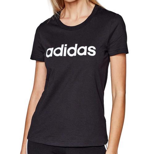 T-Shirt Noir Femme Adidas Lin on Productcaster.