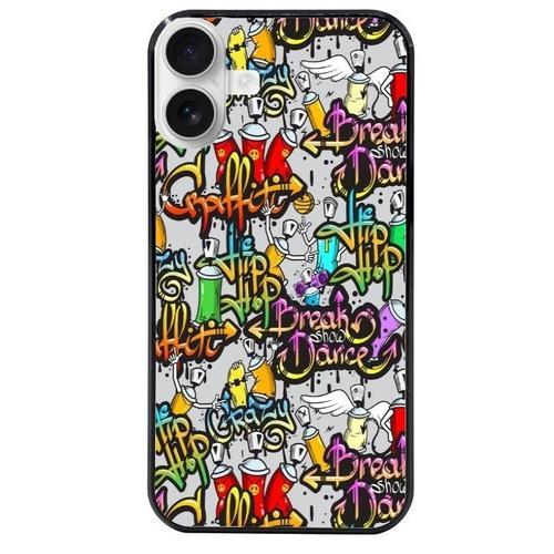 Coque Noire Pour Iphone 16 Tag Graffiti on Productcaster.