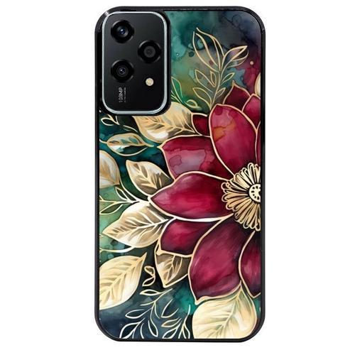 Coque Noire Pour Honor 200 Lite Fleur Poinsettia Style Noel on Productcaster.