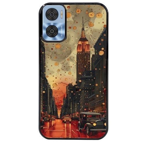 Coque Noire Pour Moto E13 New York Vintage on Productcaster.