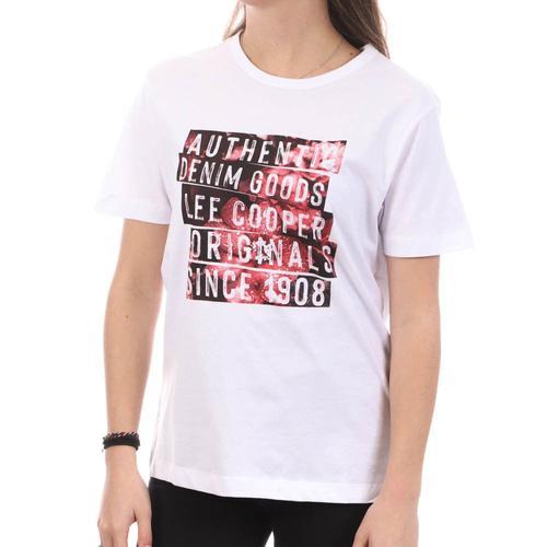 T-Shirt Blanc Femme Lee Cooper Orali on Productcaster.