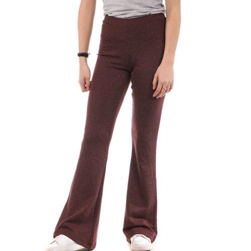 Pantalon Fluide Bordeaux Femme Only Flared on Productcaster.