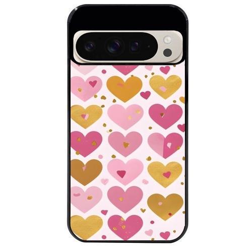 Coque Noire Pour Pixel 9 Coeur Multicolore on Productcaster.