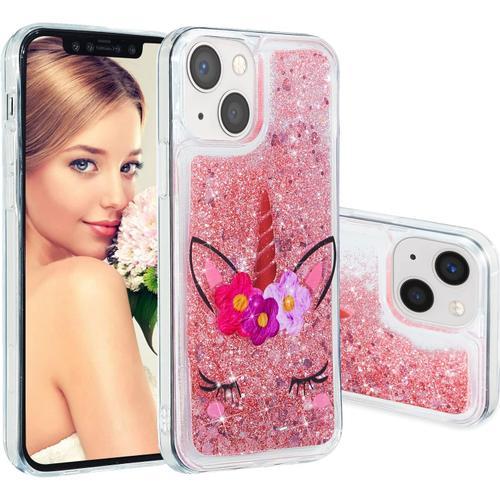 Pour Iphone 15 Coque Glitter Liquide Cover Etui Housse Paillette An... on Productcaster.