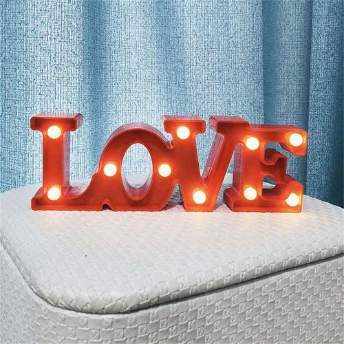 Lampe Led De Luxe Avec Lettres D'amour Et Nombres À Piles, Luminair... on Productcaster.