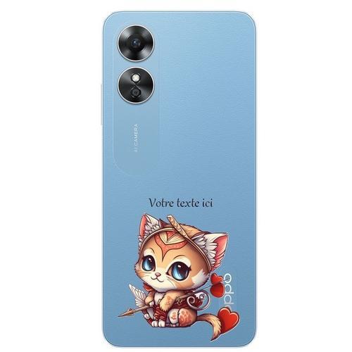 Coque Oppo A17 Chat Et Samourai Kawaii Coeur on Productcaster.