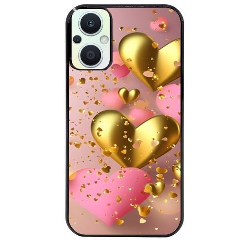 Coque Noire Pour Reno 8 Lite Coeur Rose on Productcaster.