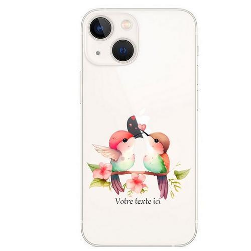 Coque Iphone 13 Mini Oiseau Colibri Et Coeur Personnalise on Productcaster.