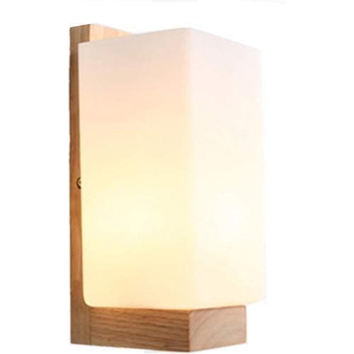 Applique Murale Lampe Murale Scandinave En Bois Style Simpe Pour Ch... on Productcaster.