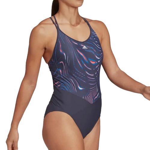 Maillot De Bain 1 Pièce Marine Femme Adidas Souleaf on Productcaster.