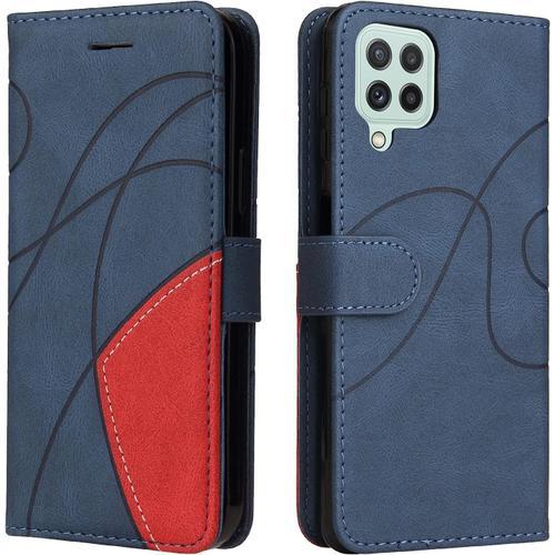 Coque Pour Samsung Galaxy M32, Etui En Cuir Pu Portefeuille Housse ... on Productcaster.