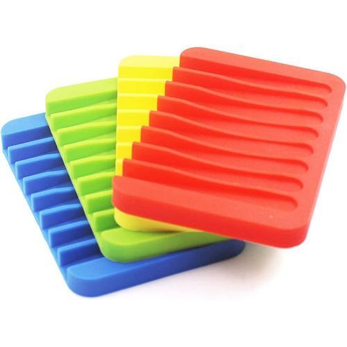 4 pièces porte-savon en silicone cascade porte-savon coloré égoutto... on Productcaster.