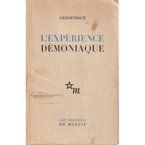 L'expérience Démoniaque - Gengenbach (Éditions De Minuit, 1949) on Productcaster.