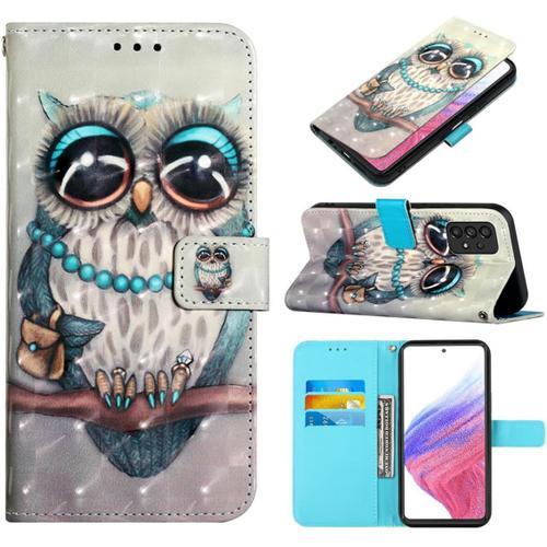 Coque Pour Samsung Galaxy A53 5g, 3d En Cuir Pu Étui Portefeuille À... on Productcaster.