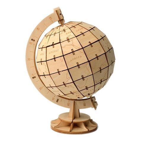 3d Globe En Bois Puzzle Blocs Assemblage Bricolage Modèle Jouets Bo... on Productcaster.