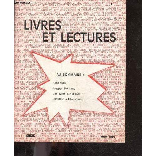 Livres Et Lectures N°255 Juin 1970- Boris Vian, Prosper Merimee, De... on Productcaster.