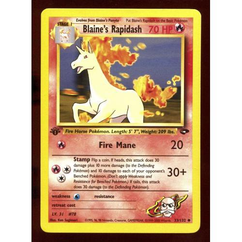 Pokemon Blaine's Rapidash ( Galopa ) 33 / 132 1ére Edition on Productcaster.