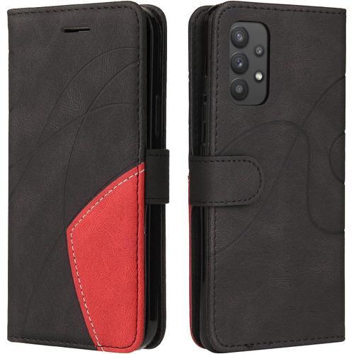 Coque Pour Samsung Galaxy A32 4g, Etui En Cuir Pu Portefeuille Hous... on Productcaster.