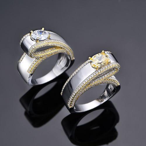 White Original Gem S925 Strass Women's Ring Creative Exagérée Europ... on Productcaster.