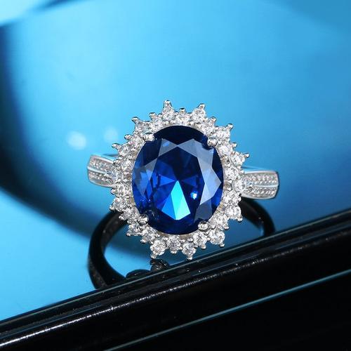 Blue 2023 Nouveau 925 Bague De Mariage En Argent Sterling on Productcaster.