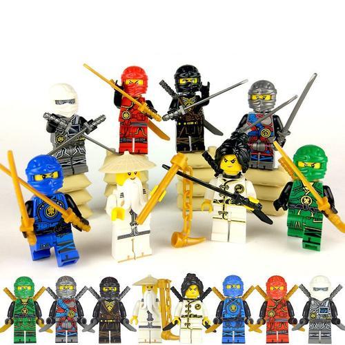 8pcs Phantom Ninja Kai Jay Lloyd Master Wu Figures Puzzle Blocks Toys on Productcaster.