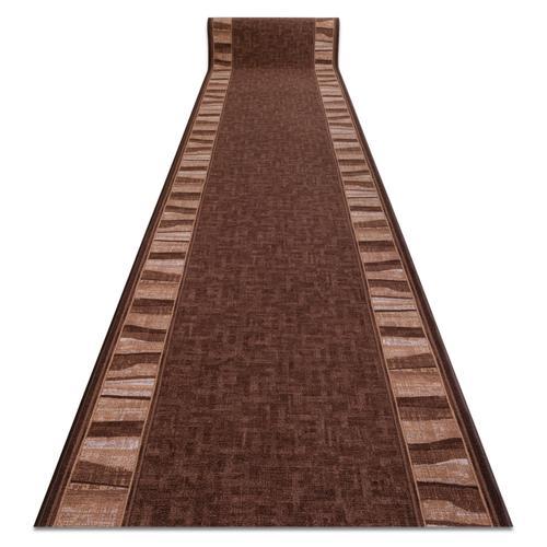 67x380 Cm Tapis De Couloir Antidérapant Linea Marron 67cm on Productcaster.