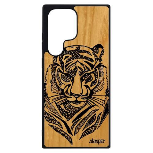 Coque Pour S23 Ultra Bois Silicone Tigre Fauve Predateur Etui Perso... on Productcaster.