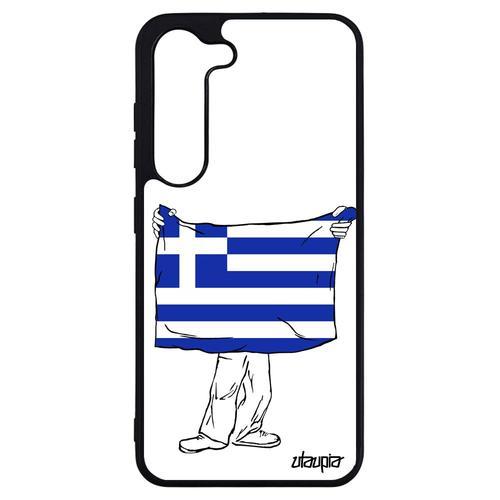 Coque Pour Samsung Galaxy S23+ Plus Silicone Drapeau Grece Grec Bas... on Productcaster.