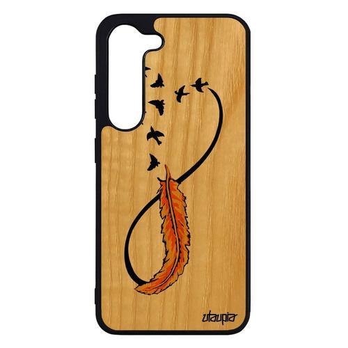 Coque Bois Naturel S23 Silicone Infini Oiseau Mobile Portable Amour... on Productcaster.