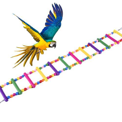 Jouets En Bois Colorés Pour Oiseaux, 12 Étapes, Pont Roulant Pour P... on Productcaster.