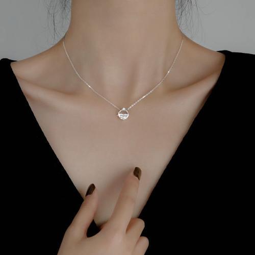 Collier À Perles Rondes En Argent Sterling 925 Pour Femmes, Pendent... on Productcaster.