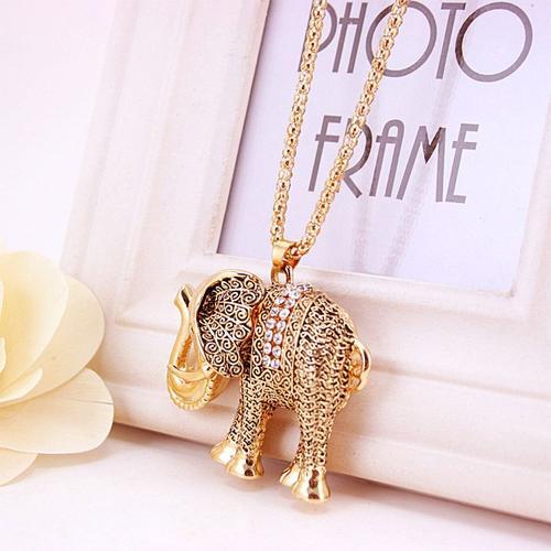 Pendentifs Longs En Forme D'éléphant Pour Femmes, Motifs Sculptés, ... on Productcaster.