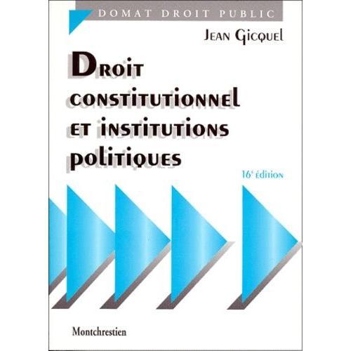 Droit Constitutionnel Et Institutions Politiques on Productcaster.