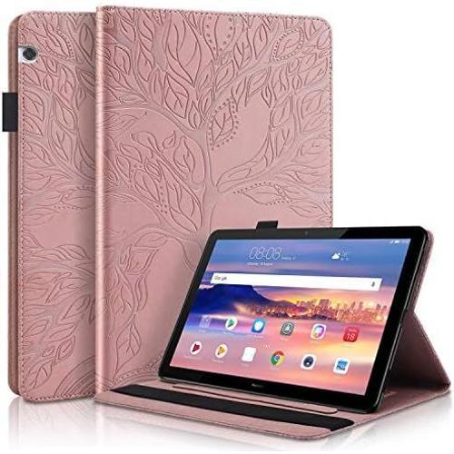 Coque Huawei Tablette T5 10 Housse Cuir Pu Flip Stand Portefeuille ... on Productcaster.