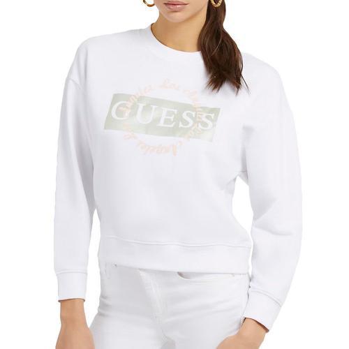 Sweat Blanc Femme Guess Deviner on Productcaster.