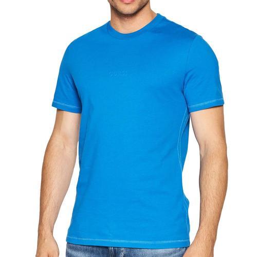 T-Shirt Bleu Homme Guess Aidy on Productcaster.