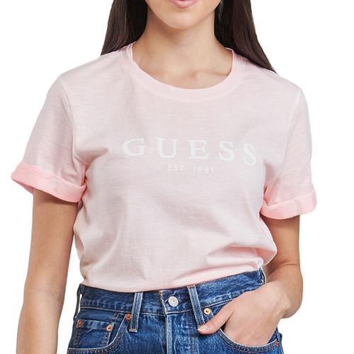 T-Shirt Rose Femme Guess 1981 on Productcaster.