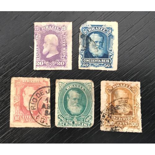 Lot De 5 Timbres Oblitérés Brésil 1877 / 1878 on Productcaster.