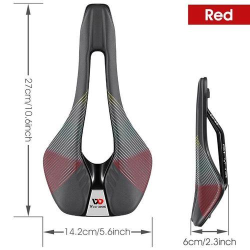 Selle De Vélo En Fiber De Nylon Et Cuir,Haute Performance,Ouverte,S... on Productcaster.