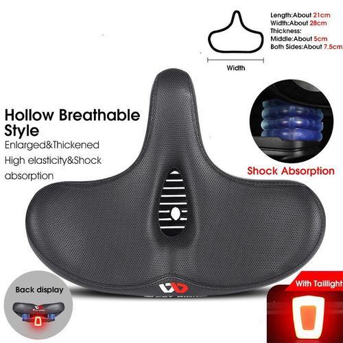 Selle De Vélo Étanche,Large Et Épaisse,Ergonomique,Absorption Des C... on Productcaster.