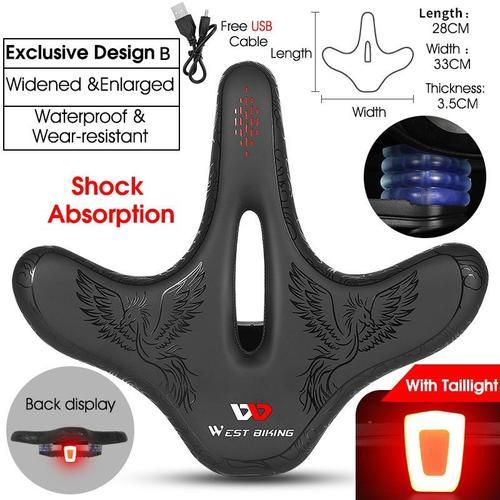 Selle Large De Vélo De Montagne,Absorption Des Chocs,Confortable,Av... on Productcaster.