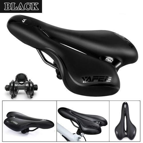 Selle De Vélo En Cuir Pu Avec Coussin En Gel,Ajourée Et Confortable... on Productcaster.