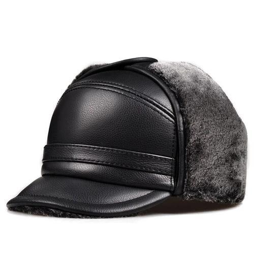 Chapeau Bombardier Chaud Pour Homme,Protection Des Oreilles,Cuir Gr... on Productcaster.