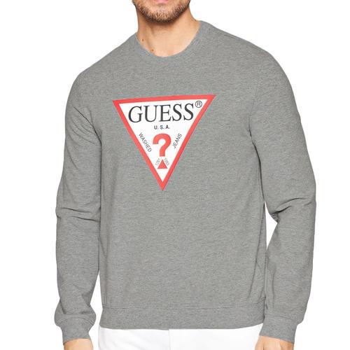 Sweat Gris Homme Guess Triangle Logo on Productcaster.