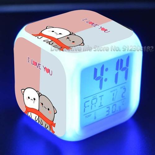 Réveil à Led coloré pour Couples,horloge de bureau numérique avec D... on Productcaster.