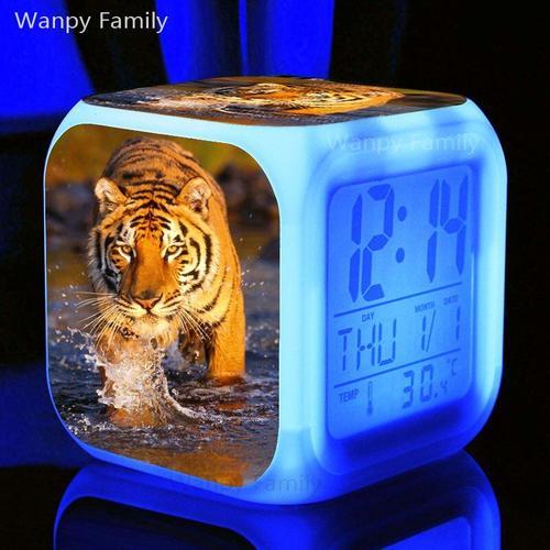 Réveil numérique en forme de tigre pour enfants,horloge lumineuse à... on Productcaster.