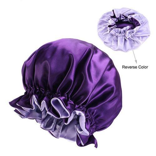 Bonnet De Nuit Extra Large En Satin De Soie,Couleur Unie,Pour Chimi... on Productcaster.