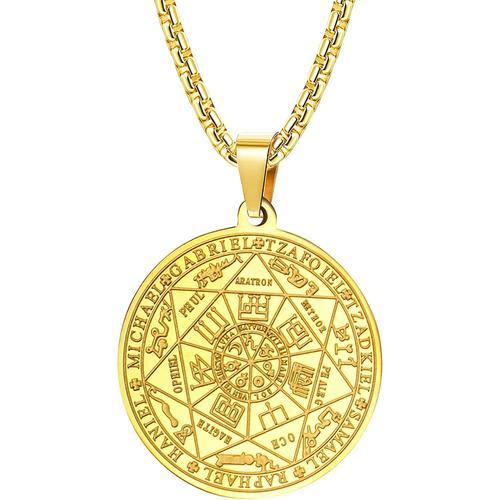 Collier Talisman De Médaille Sceau Des 7 Archanges Pour Homme Femme... on Productcaster.