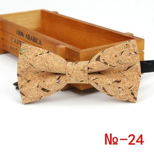 N¿Ud Papillon Vintage Rayé Ou À Pois En Liège Pour Homme Et Mariage... on Productcaster.