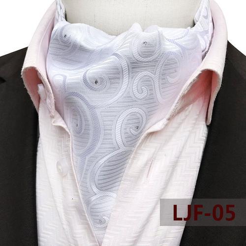 Cravate En Soie Paisley Pour Homme,Motif Floral,En Polyester,Blanc,... on Productcaster.